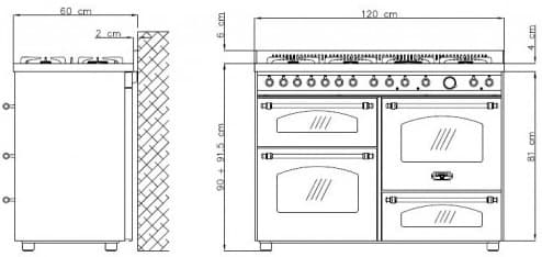 Газовая плита Lofra P126SMFE+MF/2Ci