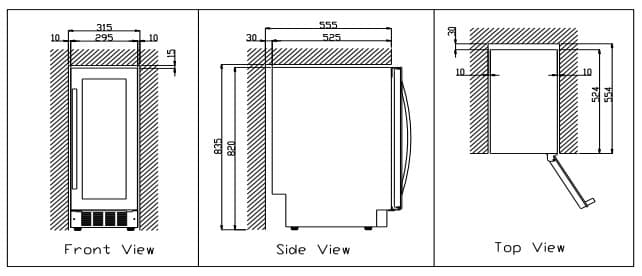 Встраиваемый винный шкаф Climadiff CLE18