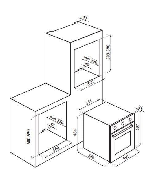 Газовый духовой шкаф Ardesia HX 020 GGX