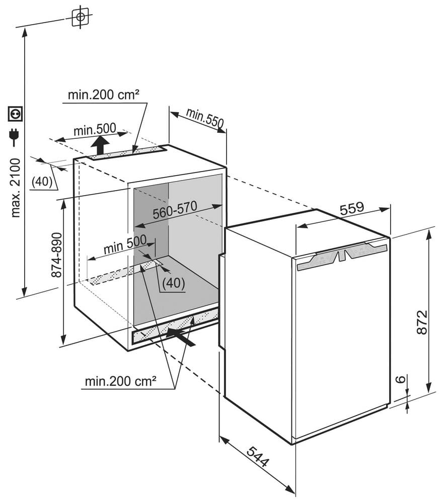 Встраиваемый однокамерный холодильник Liebherr IK 1650