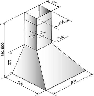 Пристенная вытяжка Elikor Silver Storm