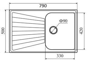 Кухонная мойка Lava L.3
