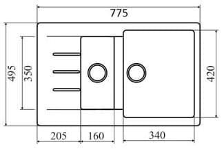 Кухонная мойка Lava D.2