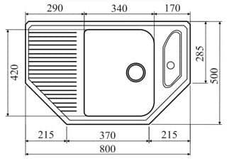 Кухонная мойка Lava A.1