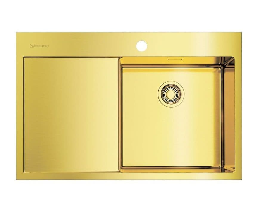 Кухонная мойка Omoikiri Akisame 78-LG-R нерж.сталь/светлое золото