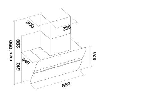Наклонная вытяжка Falmec FLIPPER NRS WHITE 85