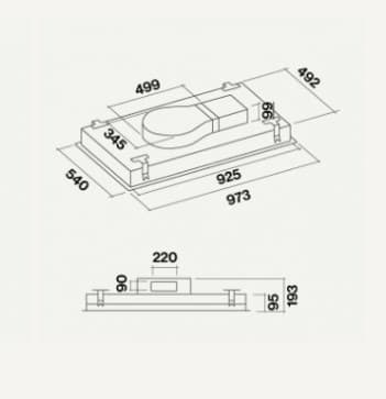 Потолочная вытяжка Falmec NUVOLA ISOLA (без мотора) WHITE 90