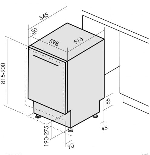 Встраиваемая посудомоечная машина MBS DW-601