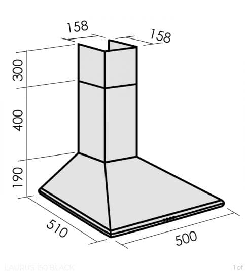 Пристенная вытяжка MBS LAURUS 150 WHITE