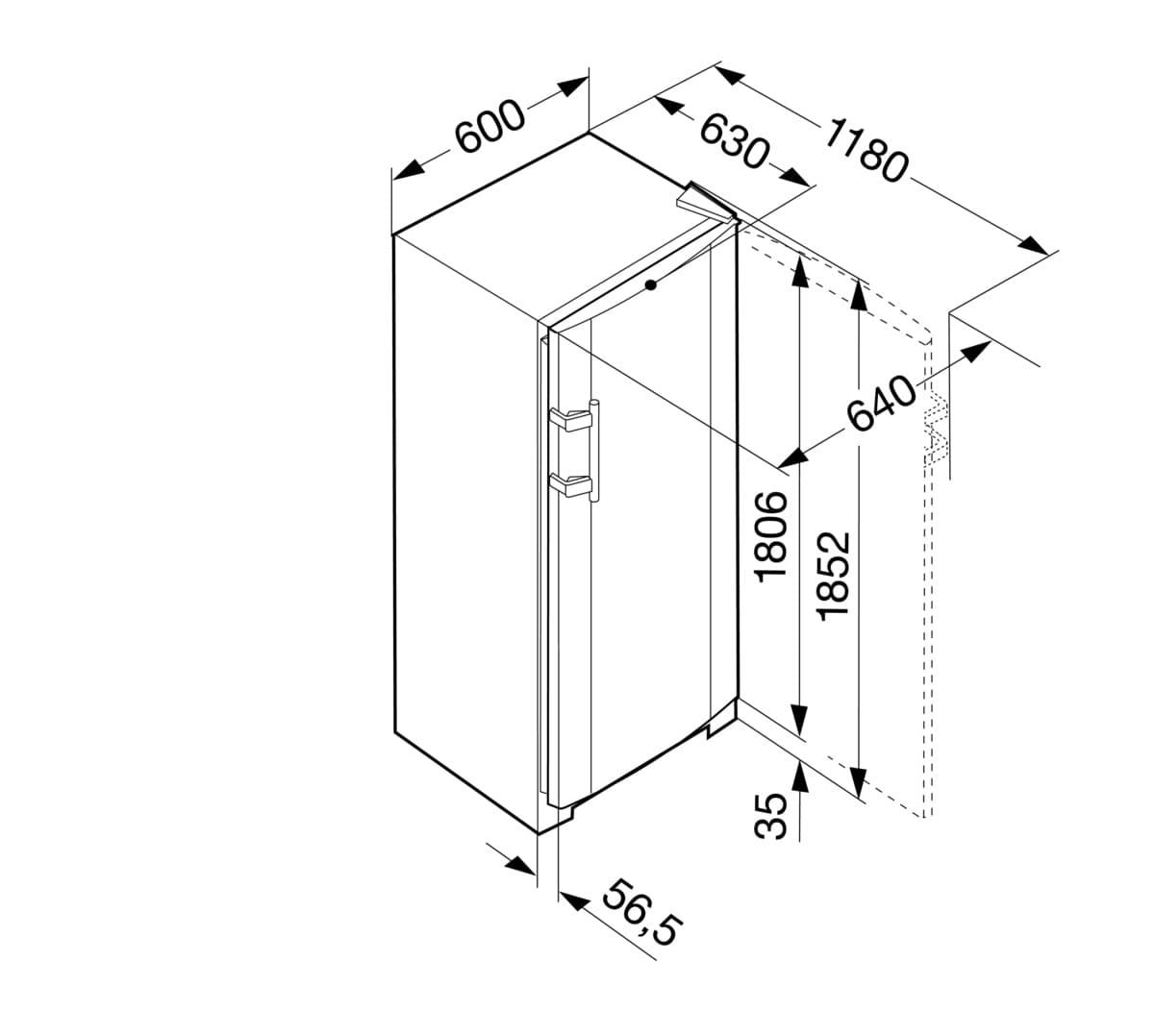 Отдельностоящий однокамерный холодильник Liebherr K 4220