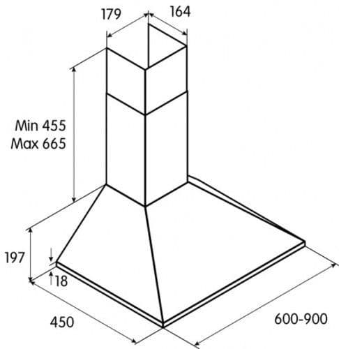 Пристенная вытяжка Jet Air GAIA AN/A/60