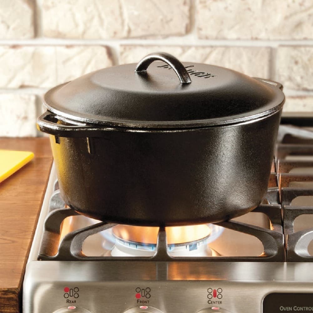 Жаровня Lodge L8DOL3 круглая с чугунной крышкой, 5 л