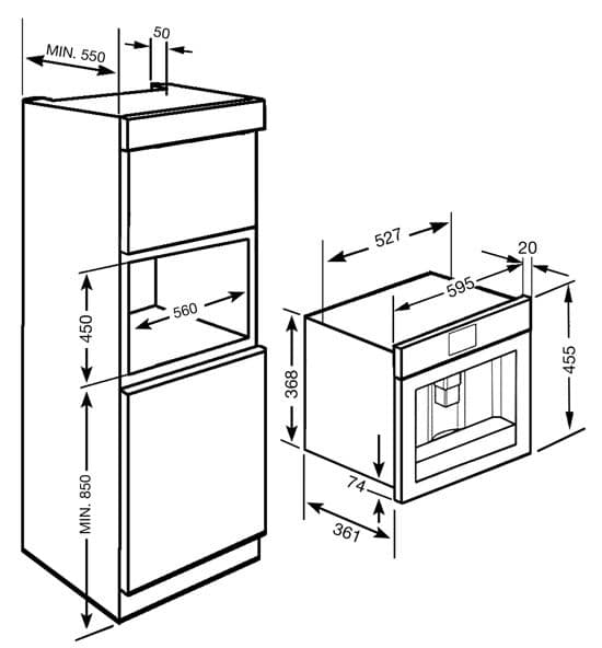 Встраиваемая кофемашина Smeg CMS8451P