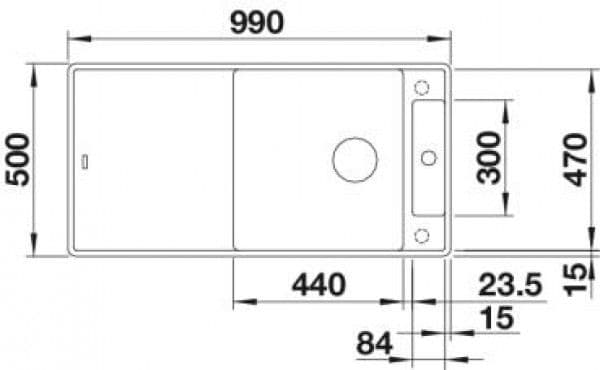 Кухонная мойка Blanco Axia III XL 6 S-F темная скала, доска ясень