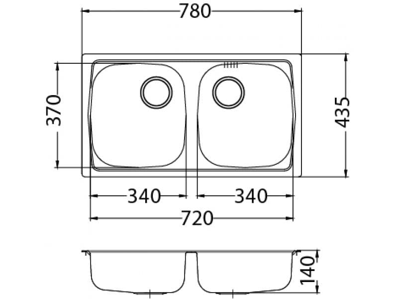 Кухонная мойка Alveus BASIC 160 NAT-90