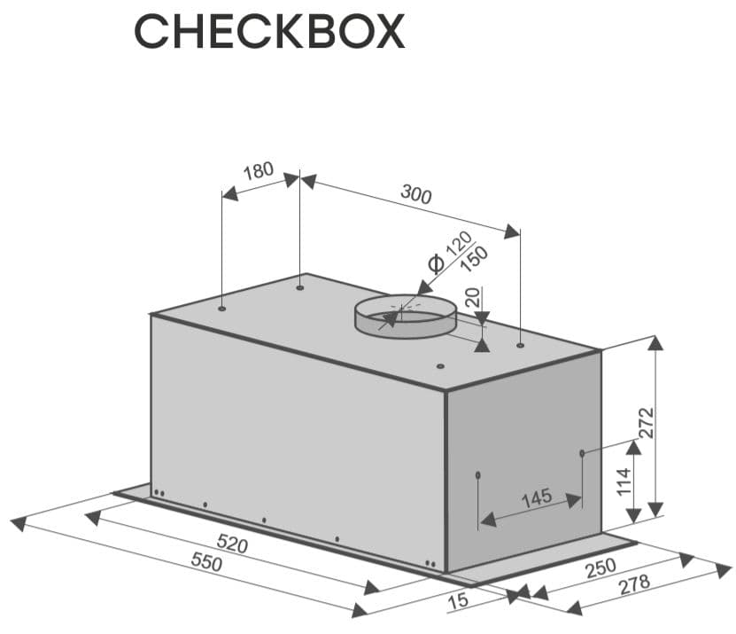 Встраиваемая вытяжка Konigin Checkbox White 60