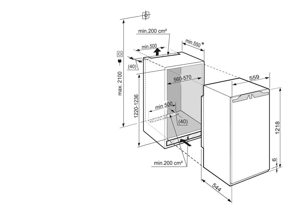 Встраиваемый однокамерный холодильник Liebherr IK 2320