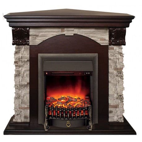 Каминокомплект Real Flame Dublin ROCK Corner STD/EUG/24 AO + Fobos s Lux BL