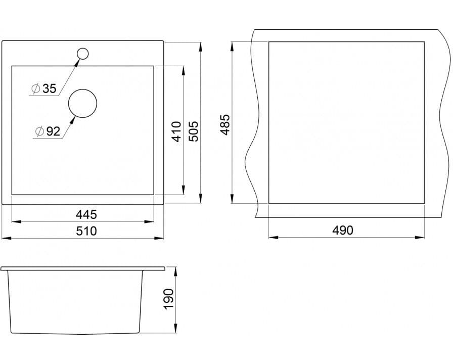 Кухонная мойка Granula GR-5102 черный