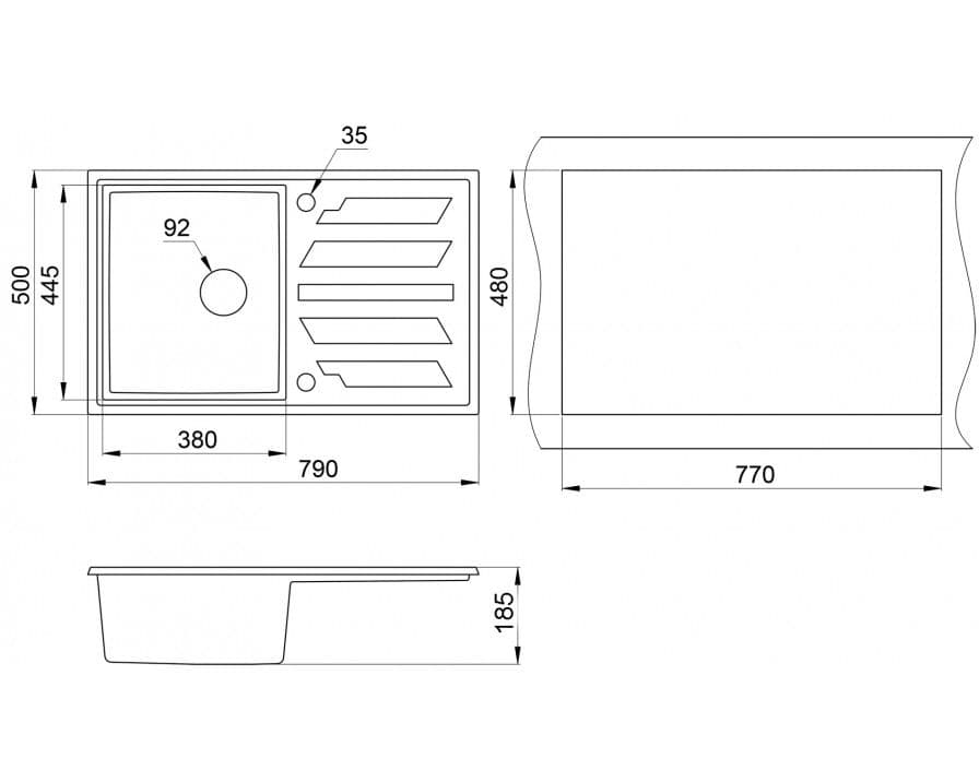 Кухонная мойка Granula GR-8002 оборачиваемая арктик