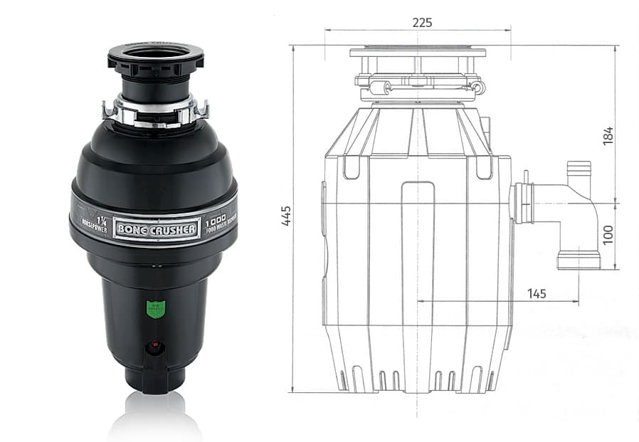 Измельчитель пищевых отходов Bone Crusher BC1000