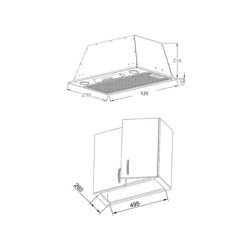 Встраиваемая вытяжка Korting KHI 6530 N