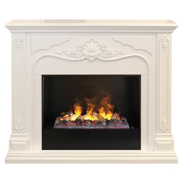 Каминокомплект Real Flame Victoria 26 WT + Black вставка + 3D Cassette 630