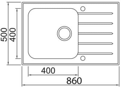 Кухонная мойка Seaman Eco Glass SMG-780B.B