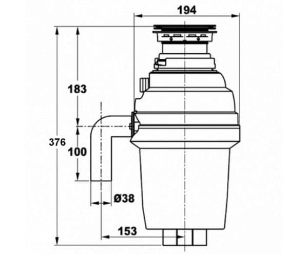 Измельчитель пищевых отходов Zorg ZR-38 D