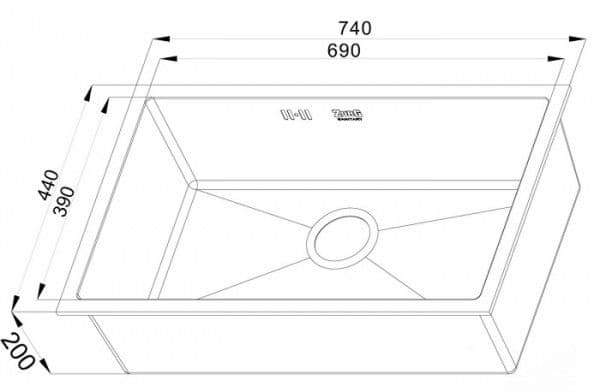 Кухонная мойка Zorg RX-7444