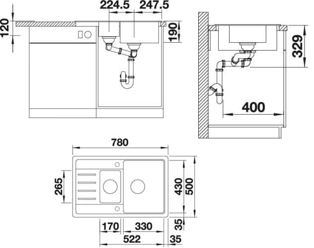 Кухонная мойка Blanco LEGRA 6 S Compact антрацит