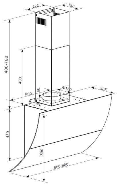 Пристенная вытяжка Graude DH 90.3 WE