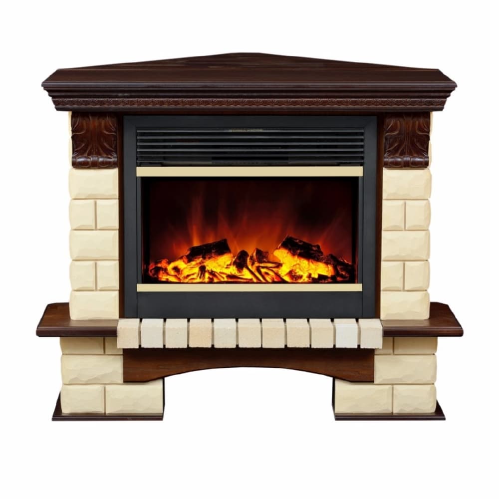 Каминокомплект Alex Bauman Tango Premium Style J унив.грецкий орех + Jupiter FX