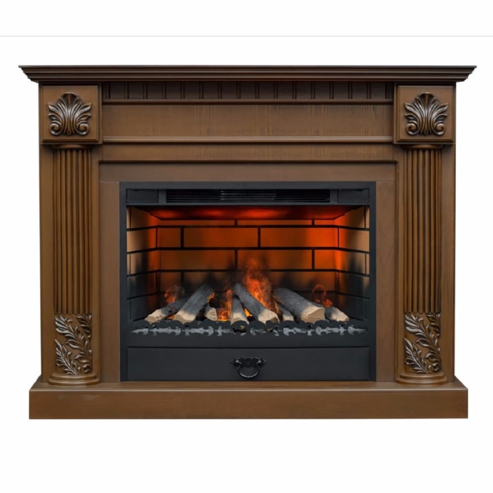 Каминокомплект Alex Bauman Athena канадский дуб + 3D Fog 34"