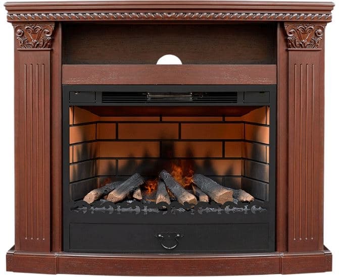 Каминокомплект Alex Bauman Ludovik вишня + 3D Fog 34"