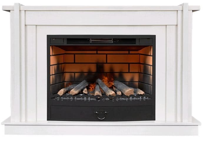 Каминокомплект Alex Bauman Lokko слоновая кость + 3D Fog 34"