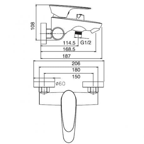 Смеситель Bennberg 130616 WHITE + CHROME