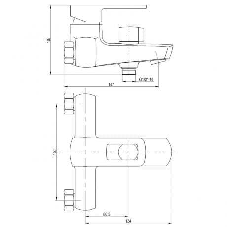 Смеситель Bennberg 131023 CHROME