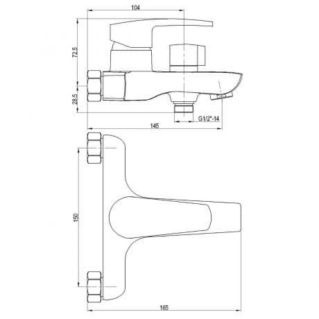Смеситель Bennberg 131024 CHROME