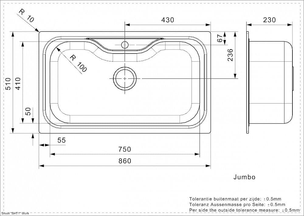 Кухонная мойка Reginox Jumbo LUX