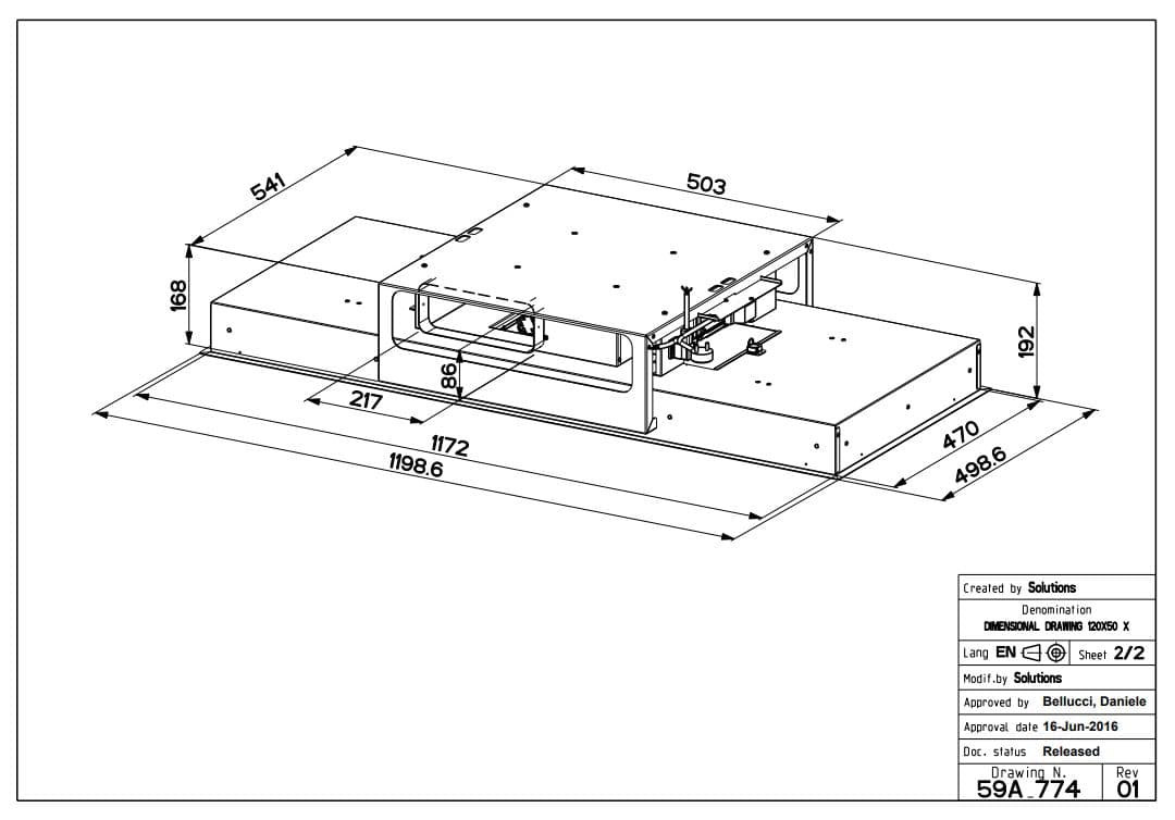 Потолочная вытяжка Faber HEAVEN 2.0 X FLAT A120