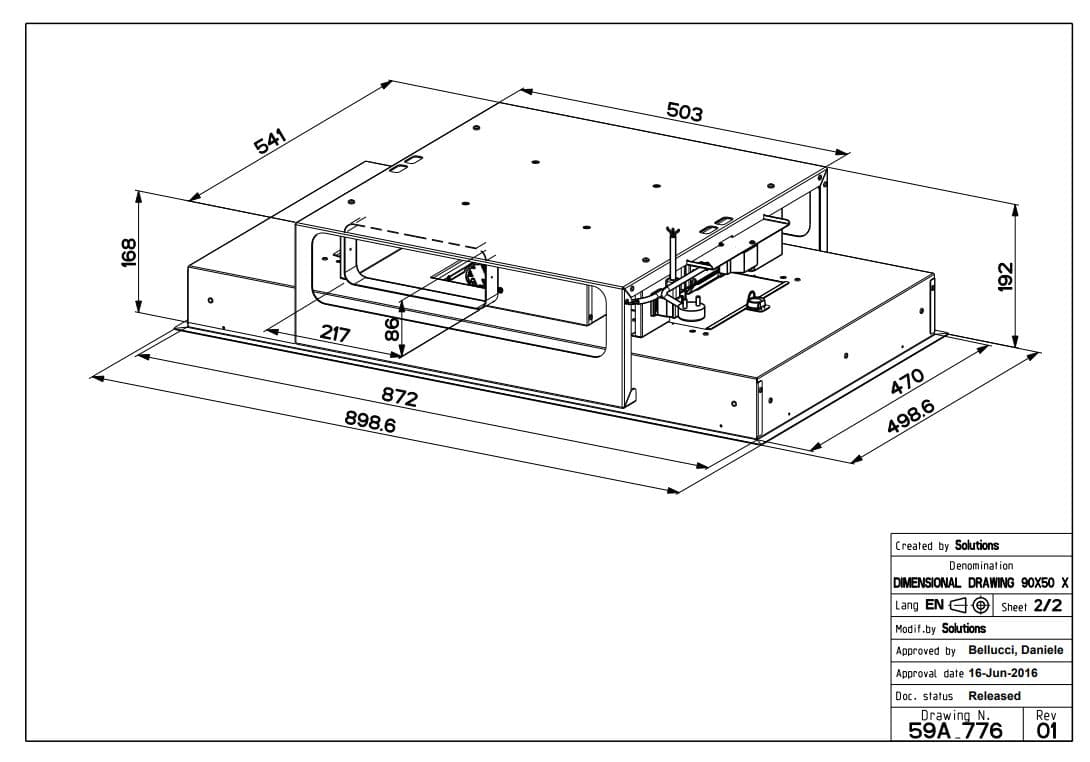 Потолочная вытяжка Faber HEAVEN 2.0 X FLAT A90