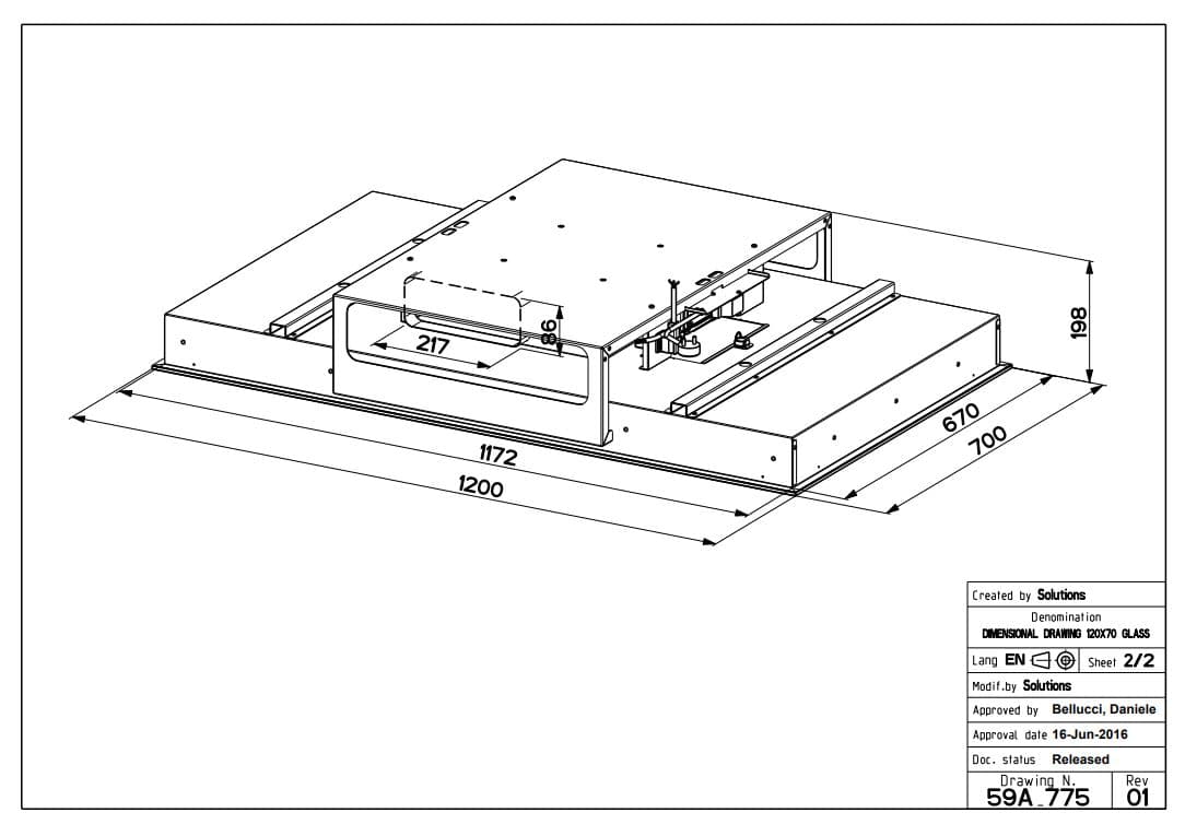 Потолочная вытяжка Faber HEAVEN GLASS 2.0 WH FLAT A120