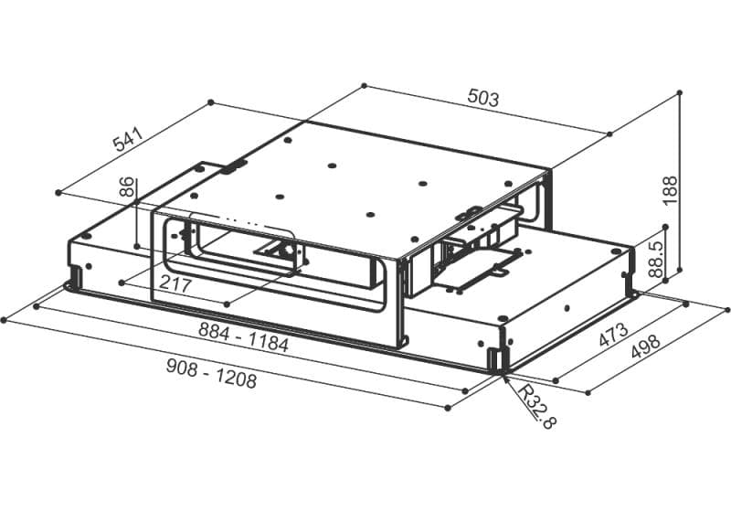Потолочная вытяжка Faber HIGH-LIGHT WH MATT 1200