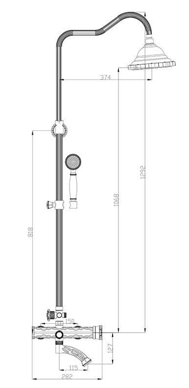 Душевая стойка Zorg A 103DS-SL