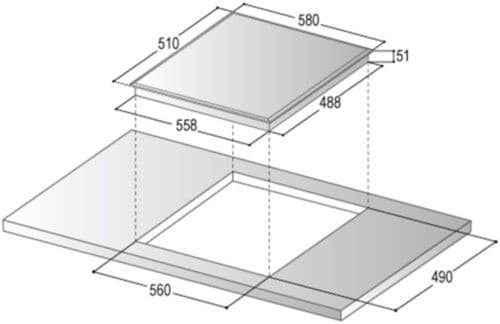 Комбинированная варочная панель Korting HI 62022 B