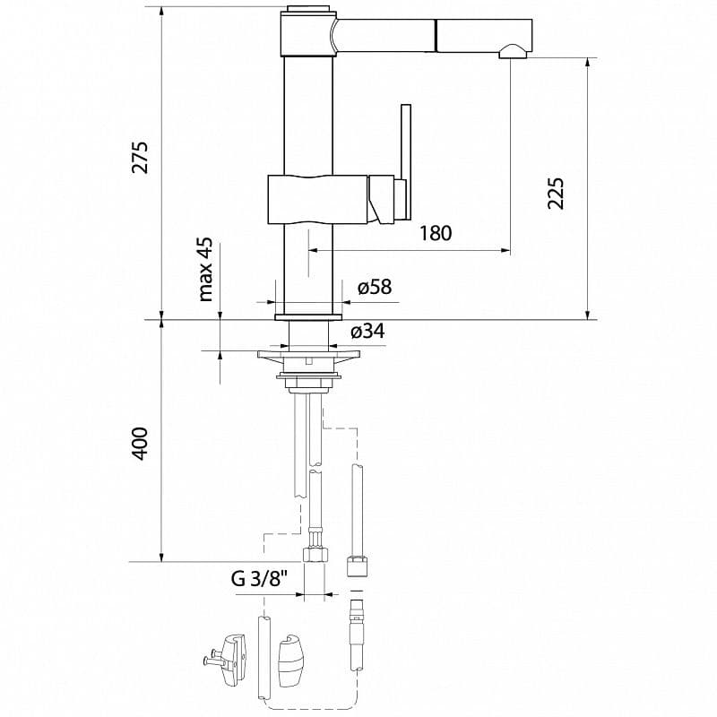 Смеситель Webert ZEN chrom  ZE940302015