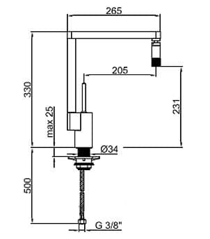 Смеситель Webert MUVISTAR CHROME MV920302015