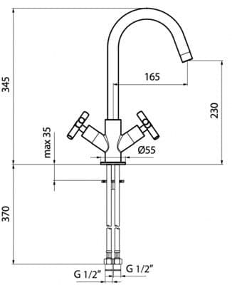 Смеситель Webert CRIO CHROME CR780102015