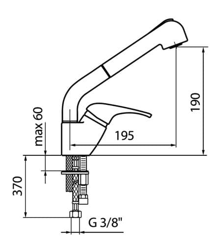 Смеситель Webert MARE MA940202 WHITE